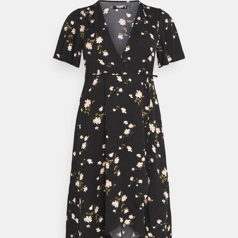 Missguided Plus Floral Wrap Dress- Size US 18